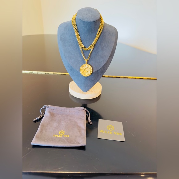 NWT Luxury Bohemian Authentic Julie Vos Mother of Pearl Statement Necklace - Picture 9 of 17